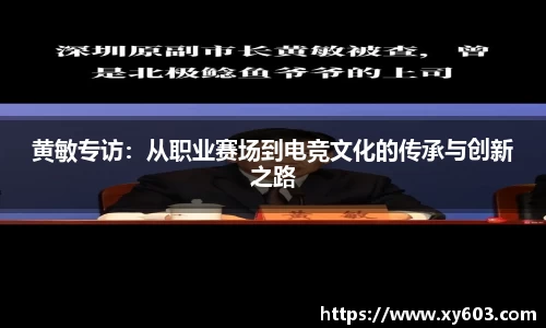 黄敏专访：从职业赛场到电竞文化的传承与创新之路
